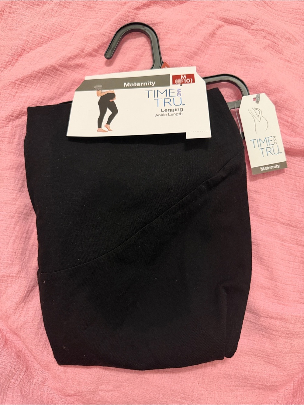 Time and Tru Black Maternity Leggings - Ankle Length